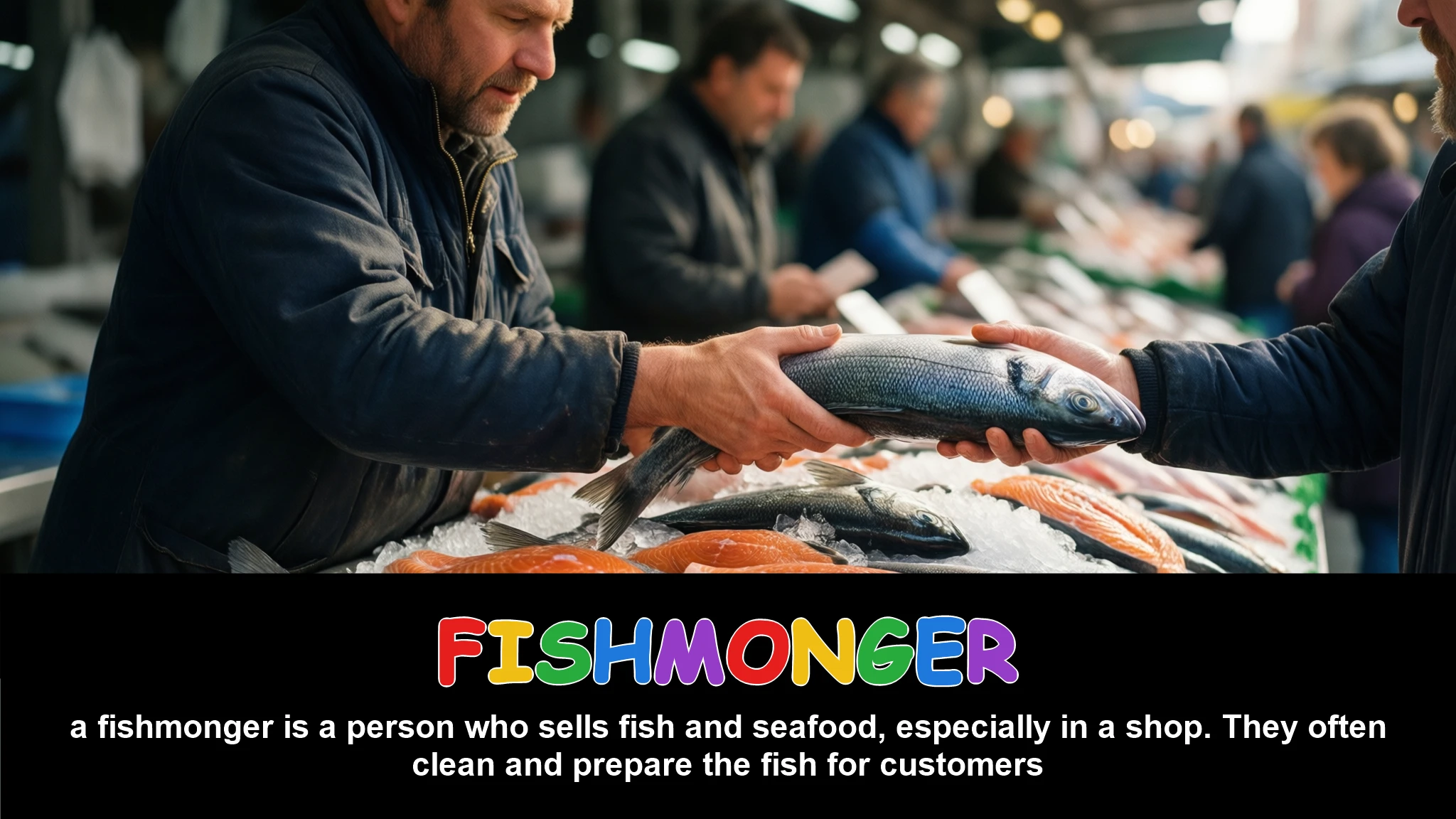 English Illustration for fishmonger